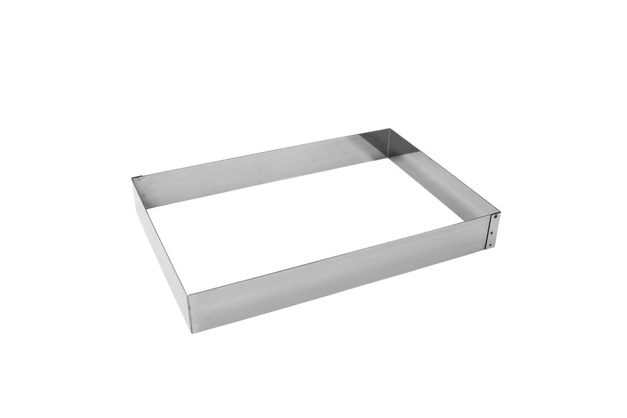 Schneider "Rectangular" cake ring, stainless steel, 260 x 380 x 50 mm