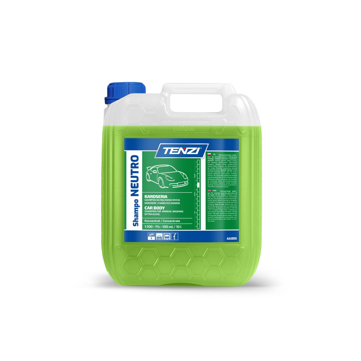 Tenzi Shampo Neutro pH-neutrales Autoshampoo Konzentrat 5 L – Kanister