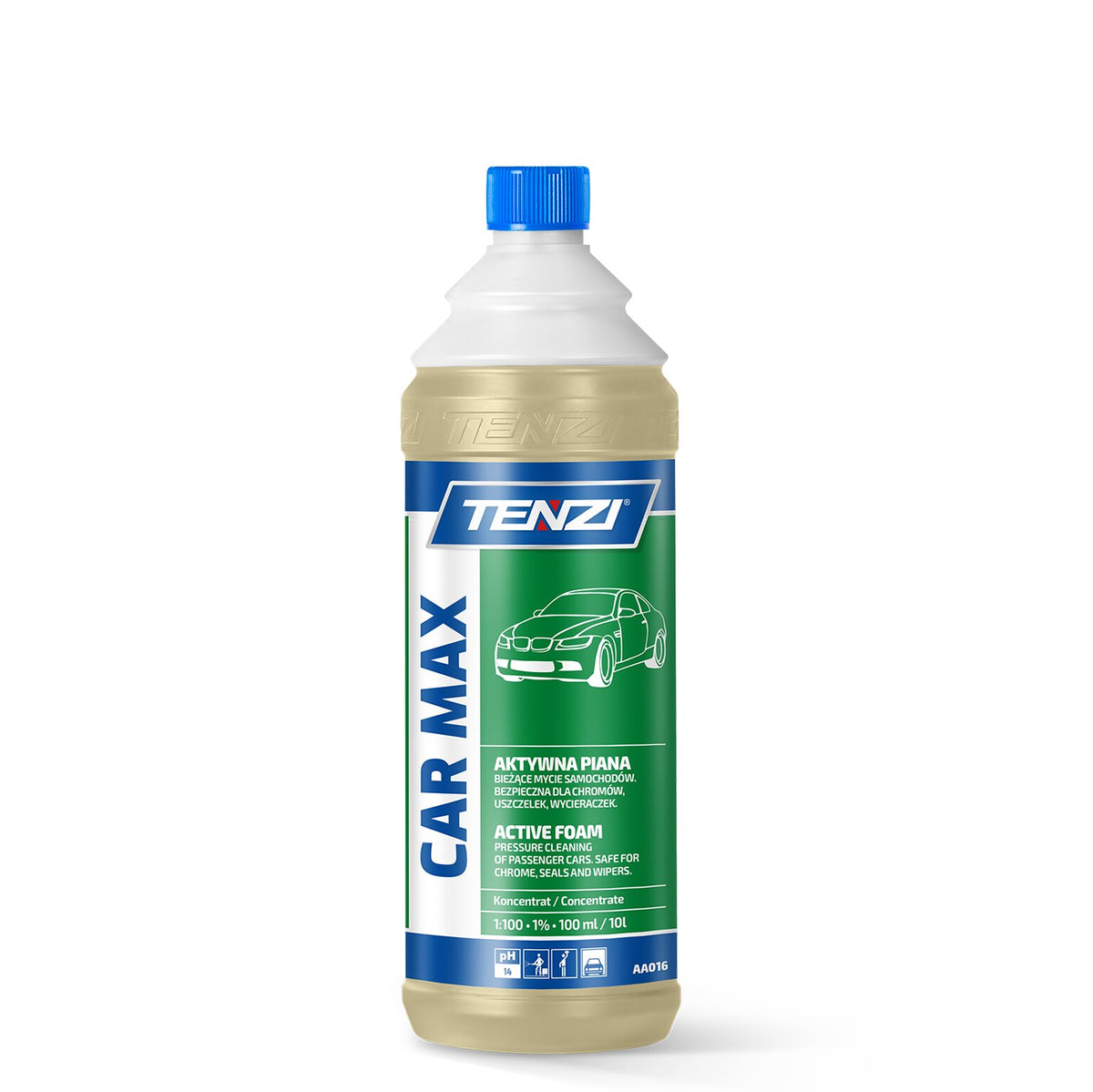 Tenzi Car Max Aktivschaum Autowäsche Konzentrat 1 L – Flasche mit Schraubverschluss