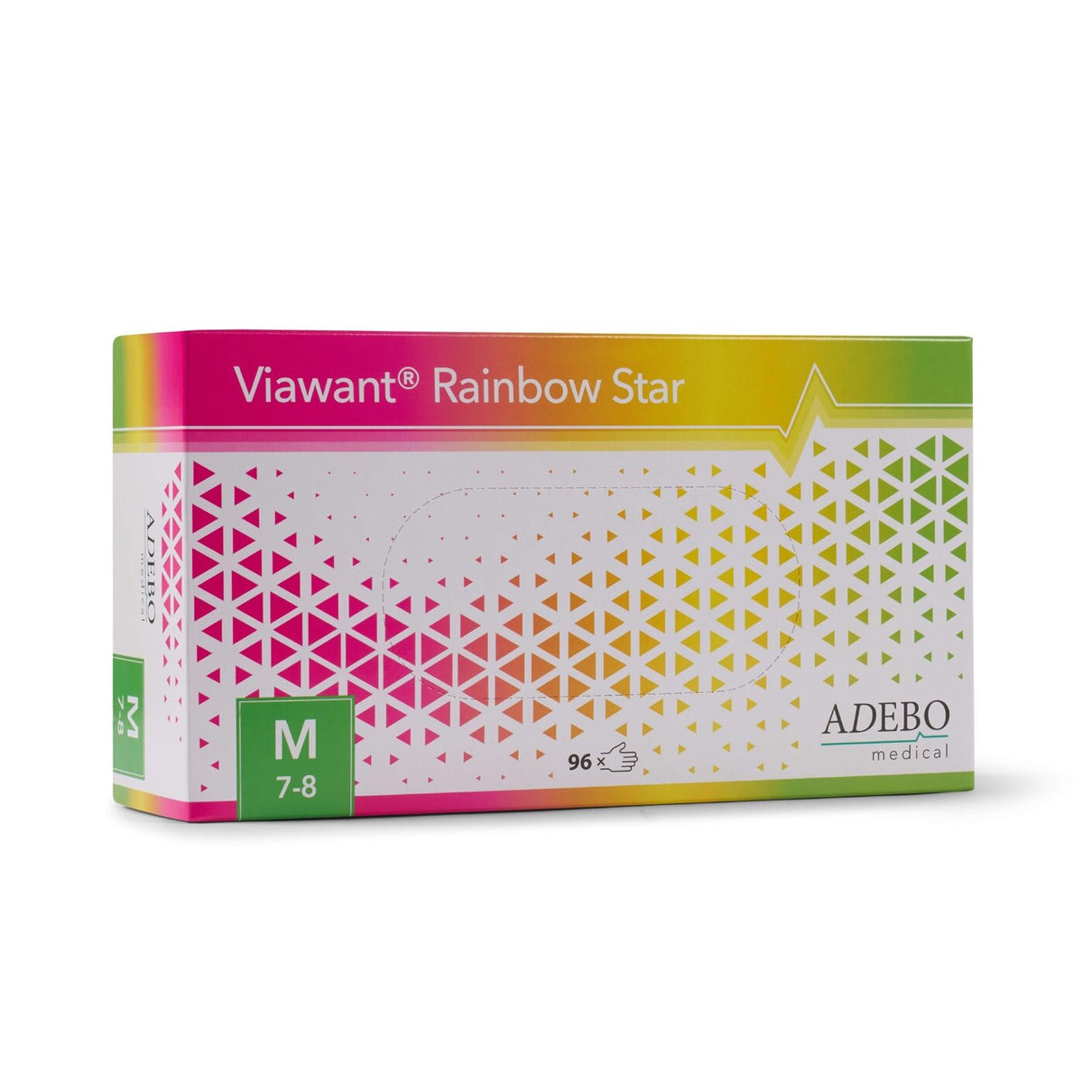 Нитрилни ръкавици Viawant® Rainbow Star, 4 цвята – 96 броя, без пудра (размер S–L)