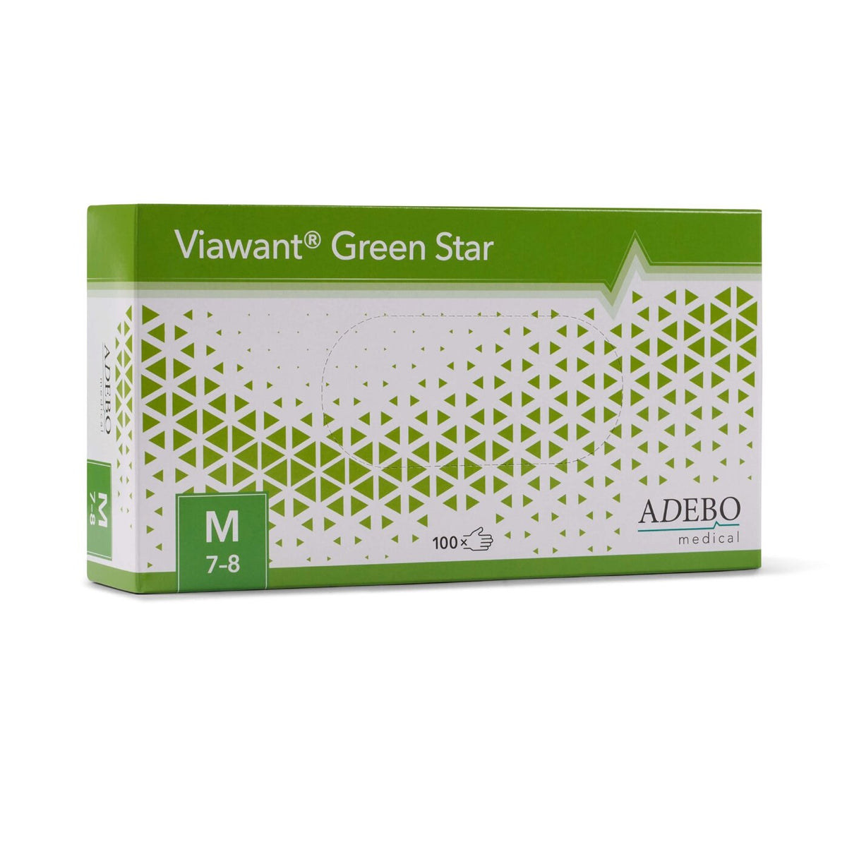 Viawant® Green Star нитрилни ръкавици зелени – 100 броя, без пудра (размер S–L)