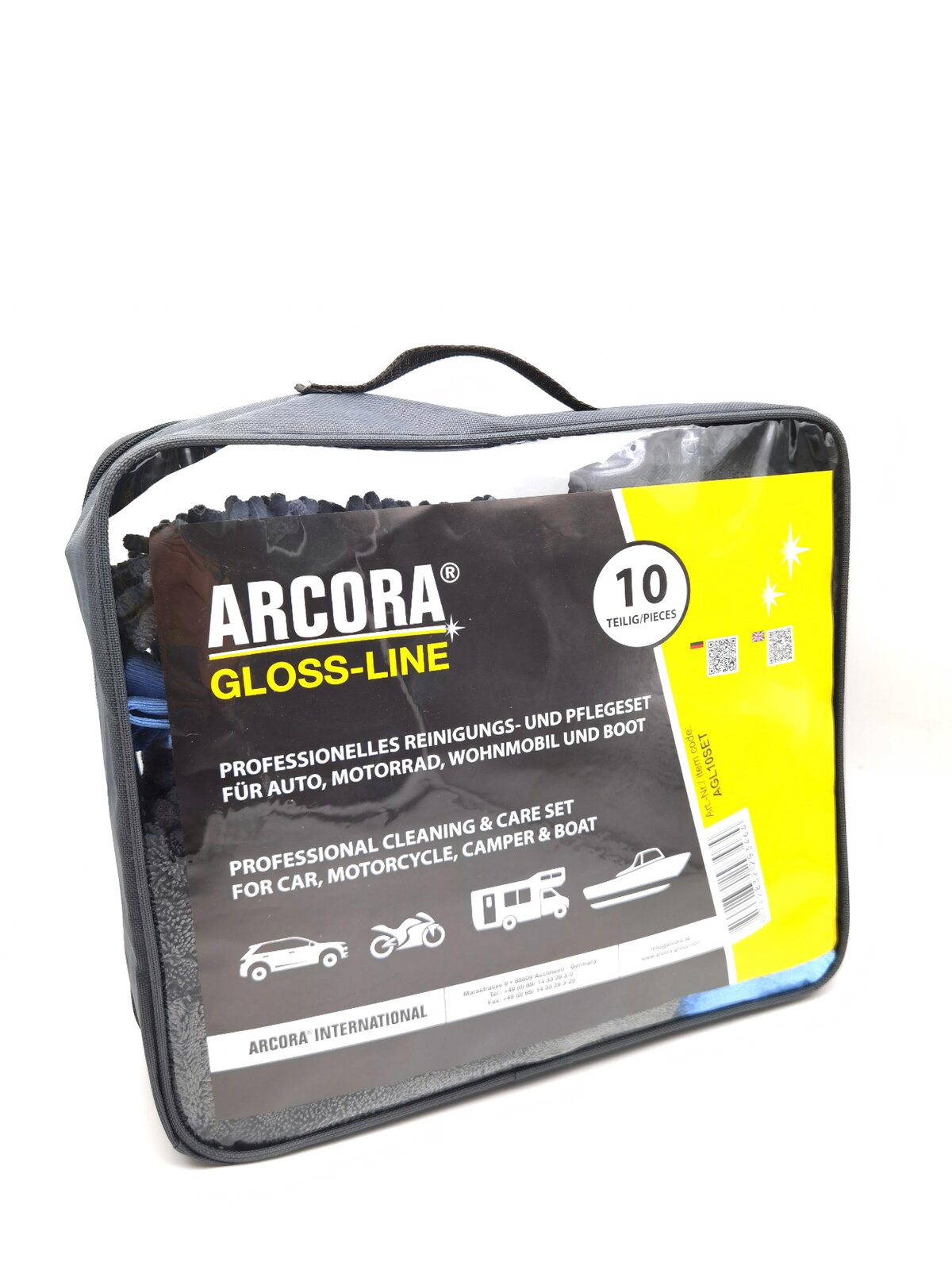 ARCORA Gloss-Line комплект за почистване, 10 части, 6 броя