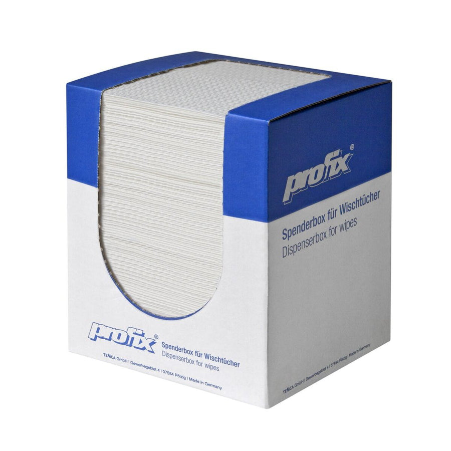 Почистващи кърпи Profix Super 60, кутия 32 x 36 см, 1-пластови, Airlaid, яркобели, Z-сгъване – кашон с 400 кърпи (4 кутии по 100 броя)