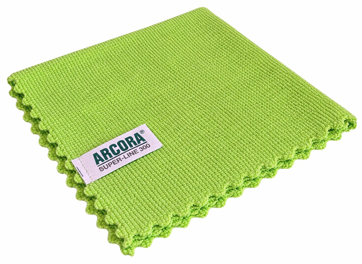 ARCORA Super-Line микрофибърна кърпа, зелена, 32 x 33 см, 200 броя