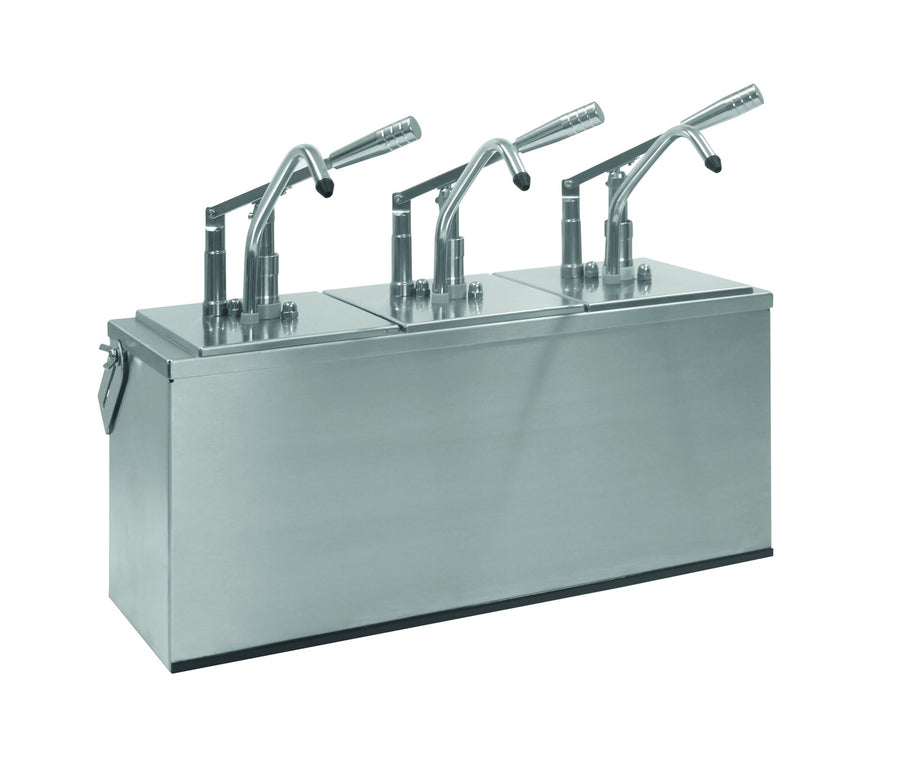 Schneider Hebel Dosierspender COOL, Edelstahl, 535 x 185 x 425 mm - 3 x 3,0 L