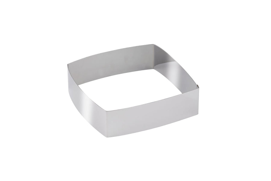 Schneider Dessert-/Tortenring "Viereck" gewölbt, 14 cm, Höhe: 5 cm, Edelstahl