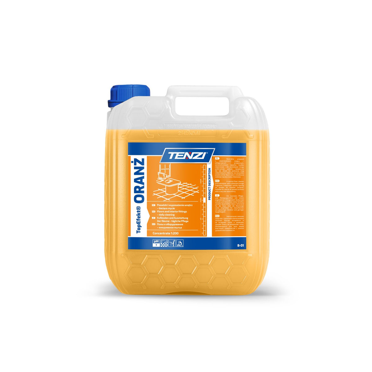 Tenzi TopEfekt Oranż Bodenreiniger Orange 5 L – Kanister