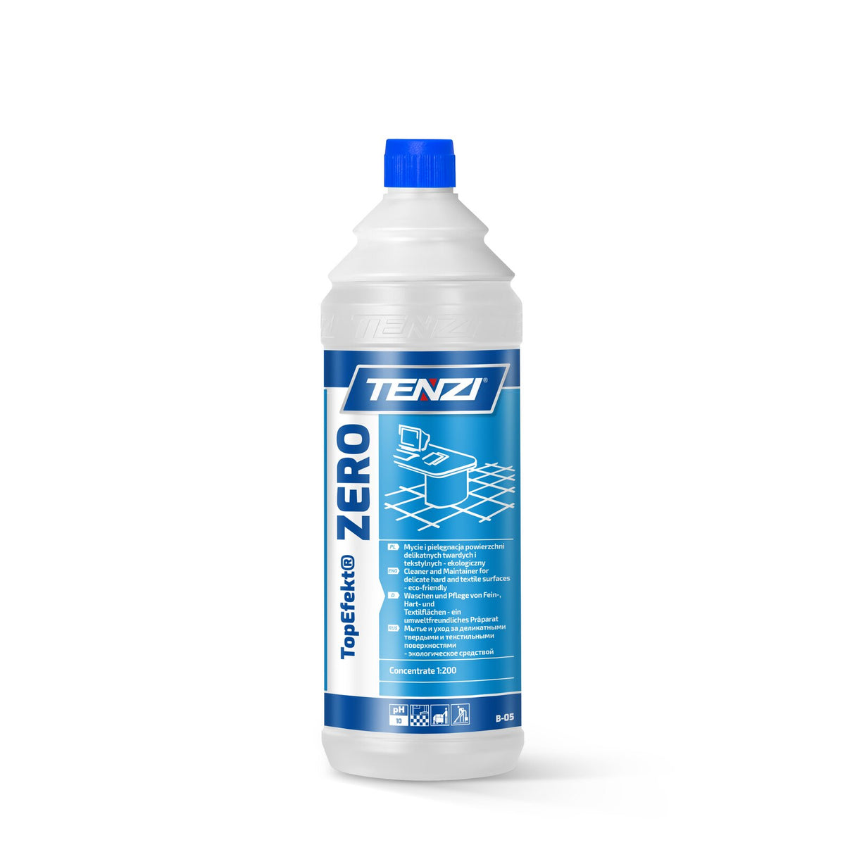 Tenzi TopEfekt ZERO Bodenreiniger 1 L – Flasche mit Schraubverschluss
