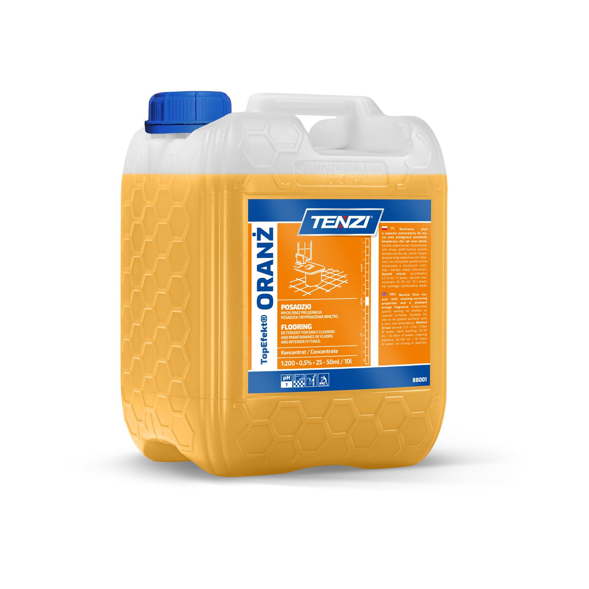 Tenzi TopEfekt Oranż Bodenreiniger Orange 10 L – Kanister
