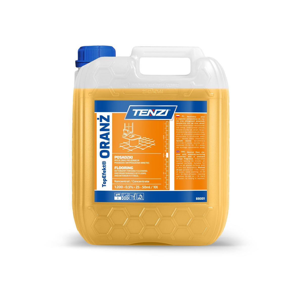 Tenzi TopEfekt Oranż Bodenreiniger Orange 10 L – Kanister