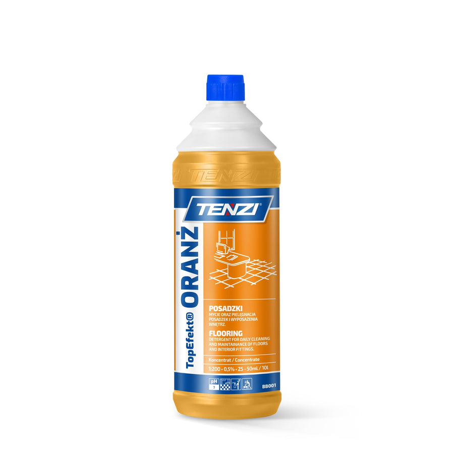 Tenzi TopEfekt Oranż Bodenreiniger Orange 1 L – Flasche mit Schraubverschluss