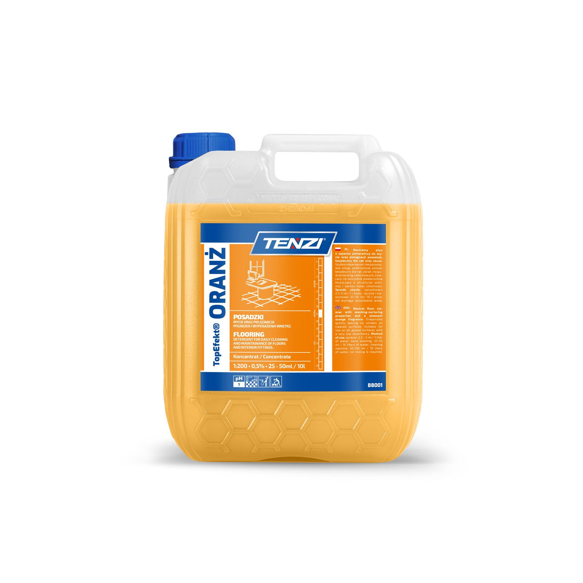 Tenzi TopEfekt Oranż Bodenreiniger Orange 5 L – Kanister