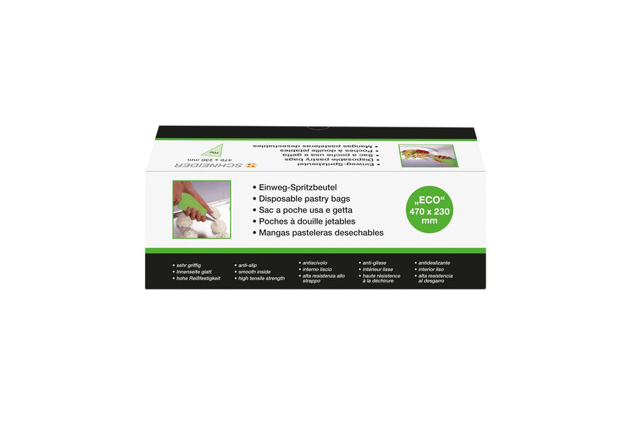 Schneider tek kullanımlık krema torbası, PE, 470 x 230 mm, 70 µ – 100 adet