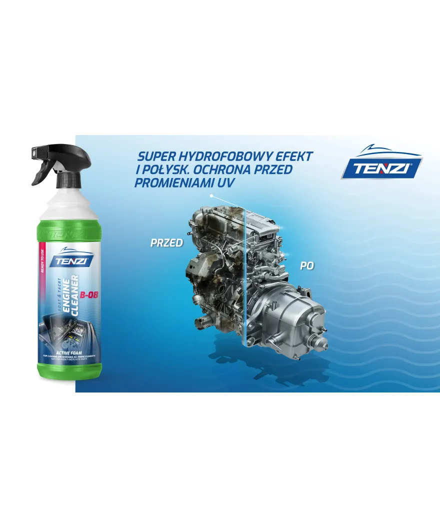 Tenzi Boat Engine Cleaner B-08 Motorreiniger Aktivschaum für Boote 1 L