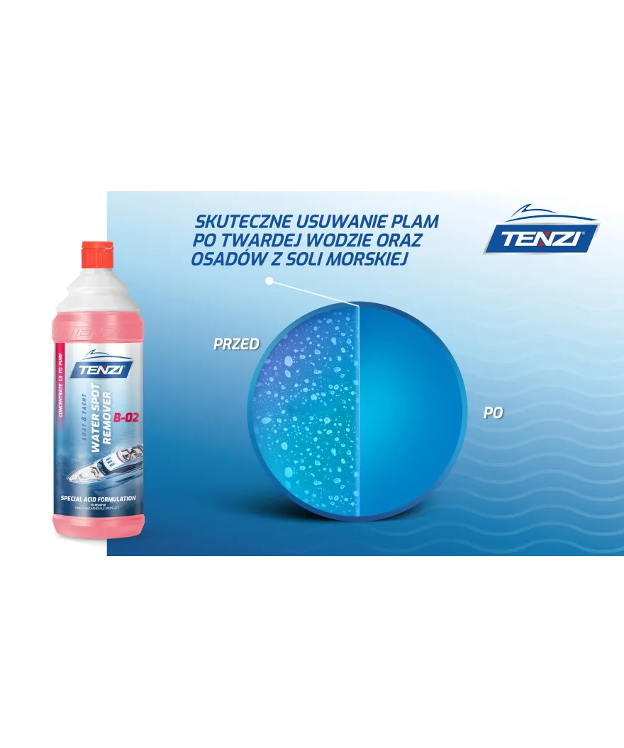 Tenzi Boat Water Spot Remover B-02 Wasserfleckenentferner für Boote 1 L