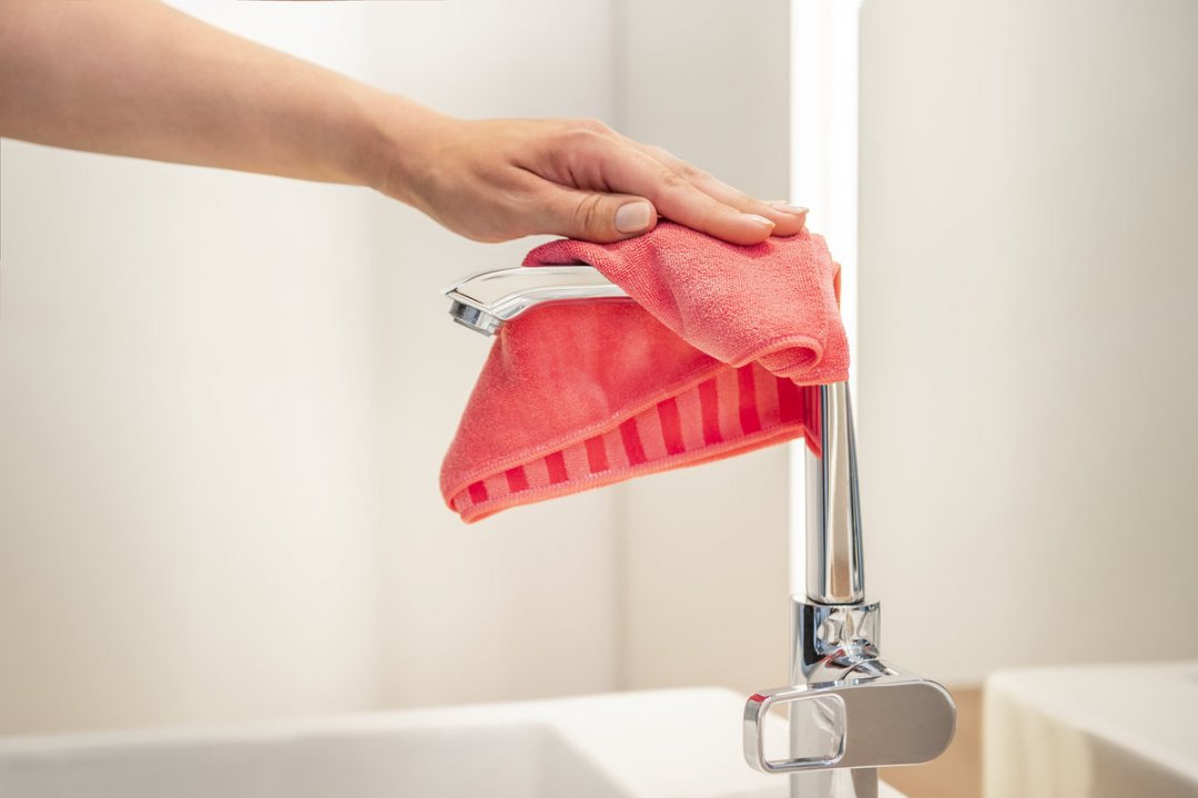 Mega Clean Mikrofaser Borstentuch grün, 40 x 40 cm – Profi Scheuertuch gegen Verkrustungen
