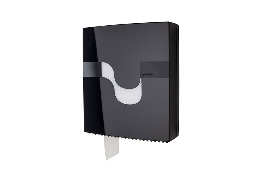Celtex L Toilettenpapierspender Kunststoff, schwarz, H 37,5 x B 31,5 x T 11,5 cm – 1 Stück