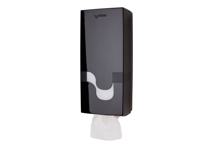 Celtex Intop Toilettenpapierspender Kunststoff, schwarz, H 32,0 x B 13,5 x T 11,0 cm – 1 Stück