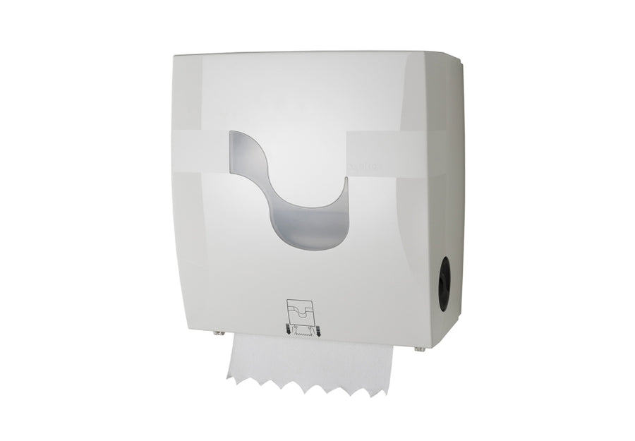 Celtex Autocut Handtuchrollenspender Kunststoff, weiß, H 35,5 x B 31,3 x T 22,0 cm – 1 Stück