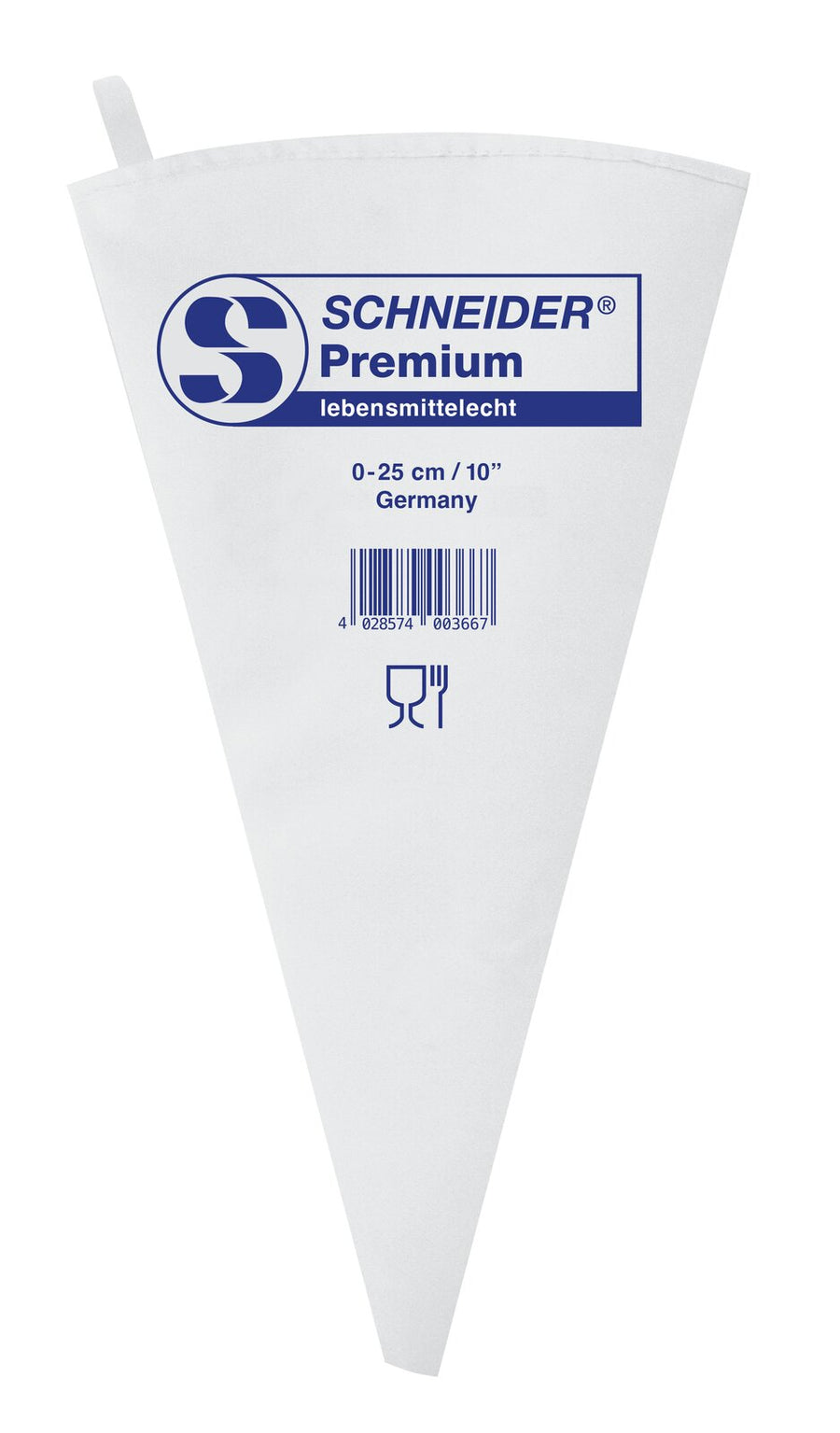 Schneider Sıkma Torbası 0-25 cm - Premium, "Schneider" baskılı: Mavi