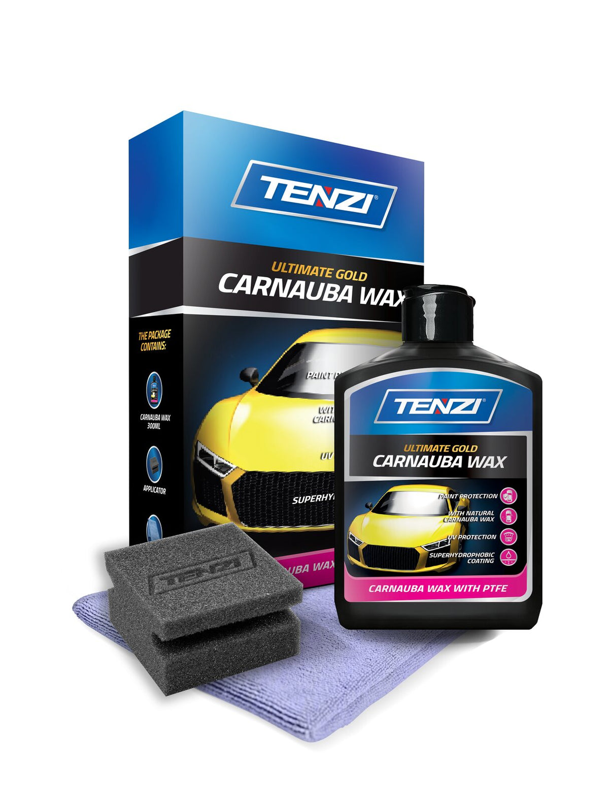 Tenzi Detailer Carnauba Wax Carnauba Lackwachs 300 ml – Flasche im Faltkarton