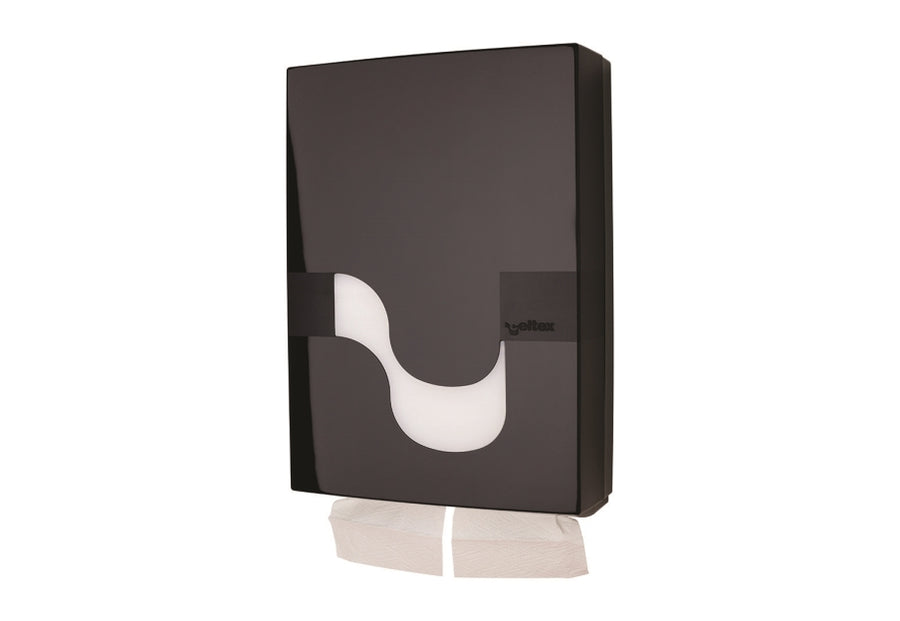 Celtex Intop D Toilettenpapierspender Kunststoff, schwarz, H 36,0 x B 24,5 x T 11,0 cm – 1 Stück