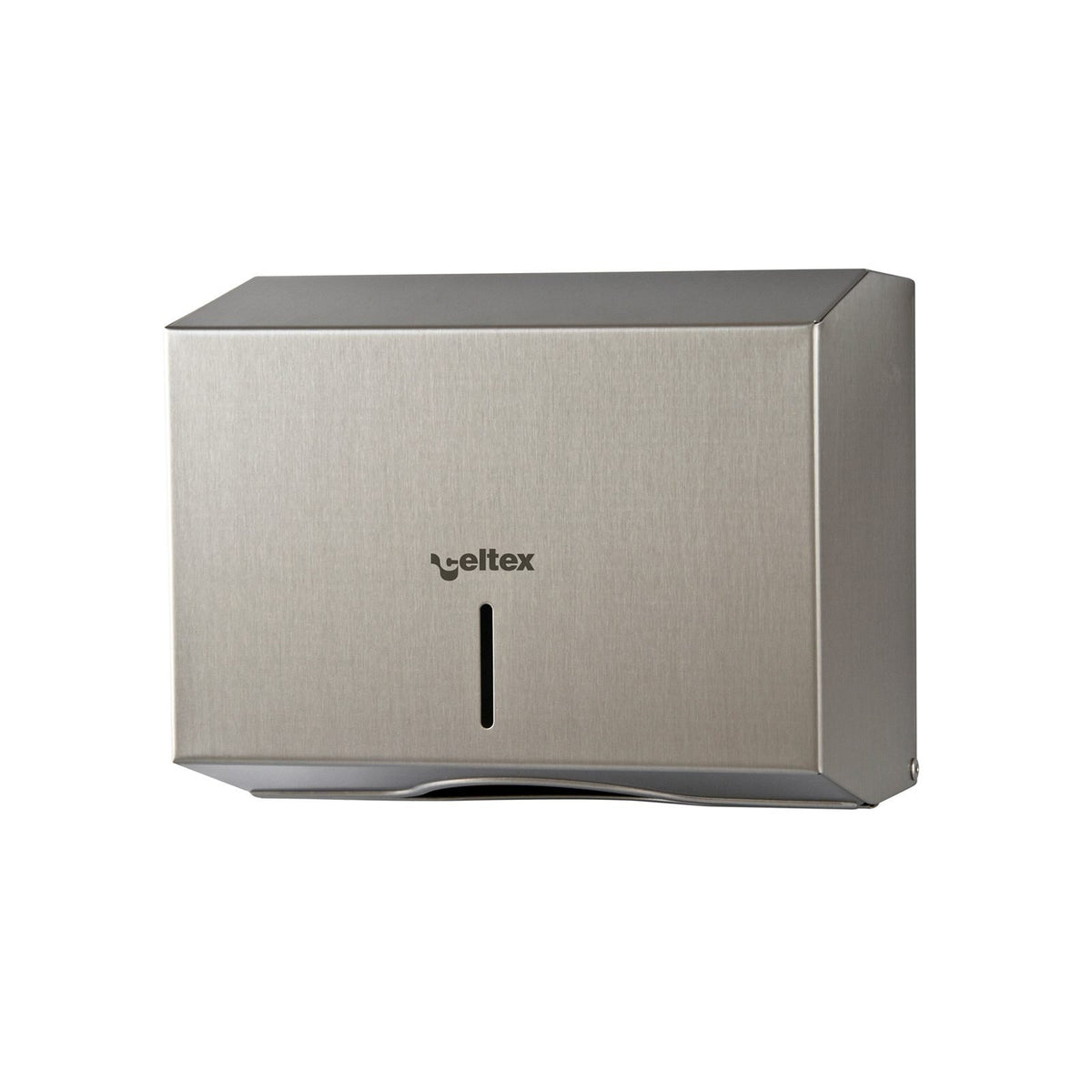 Celtex Ubi Maior X Kappa S Falthandtuchspender Edelstahl gebürstet, silber, H 20,3 x B 25,3 x T 12,0 cm – 1 Stück