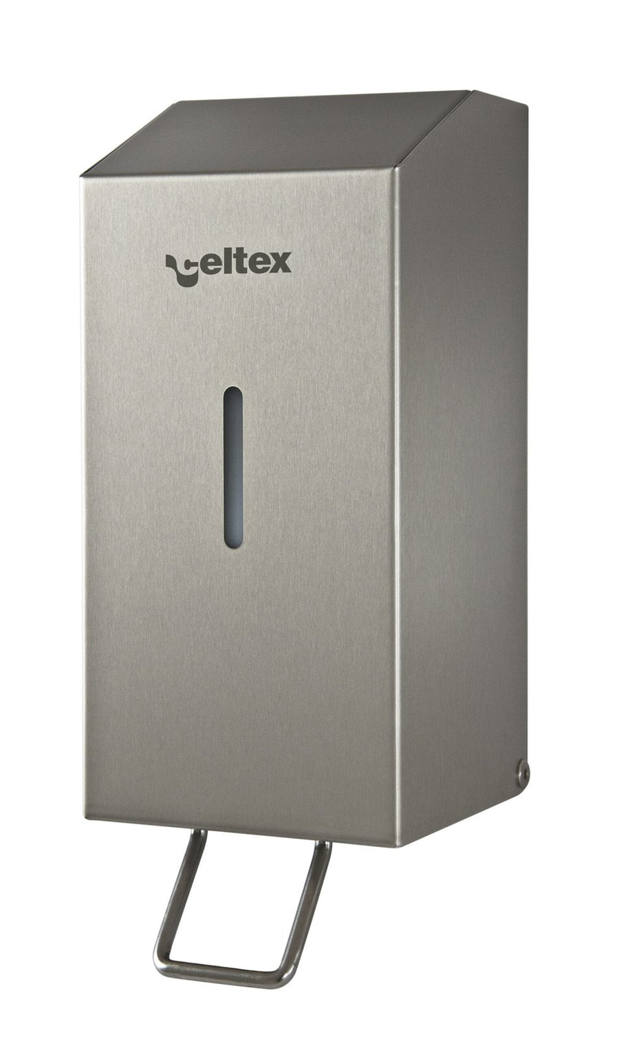 Celtex Ubi Maior X 80 Диспенсър за сапун, матирана неръждаема стомана, сребрист, В 25,2 x Ш 10,0 x Д 12,5 см – 1 брой