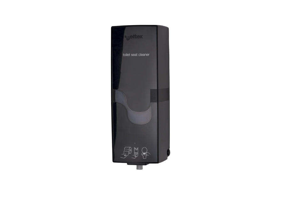 Celtex E-Control System Toilettensitzreiniger-Spender Kunststoff, schwarz, H 30,5 x B 10,5 x T 10,5 cm – 1 Stück