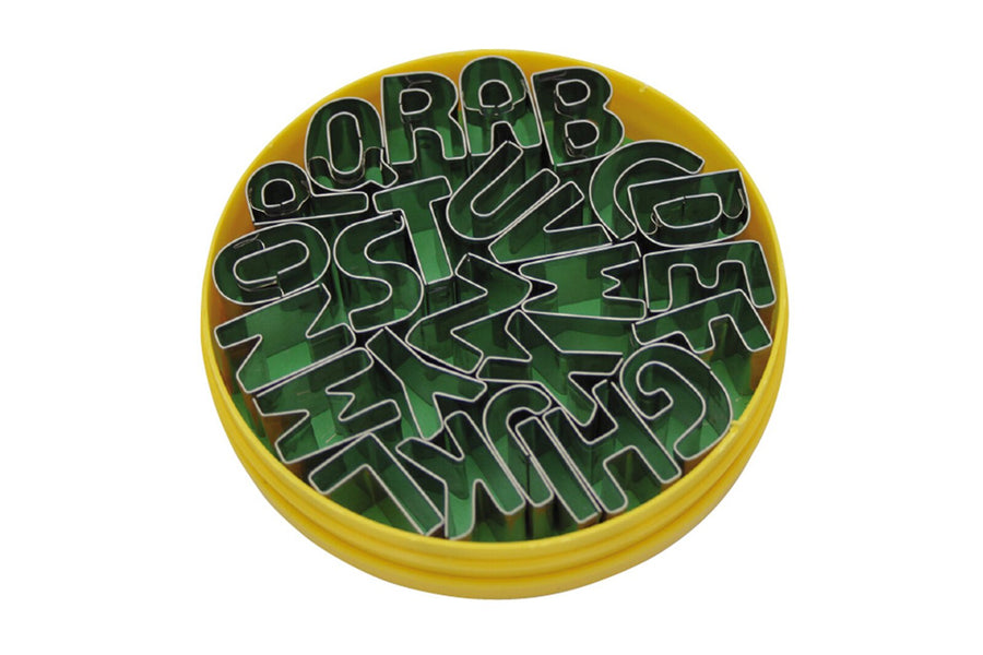 Schneider Dekor Ausstecher im Satz "Buchstaben", 26-tlg., Höhe: 25 mm, Edelstahl
