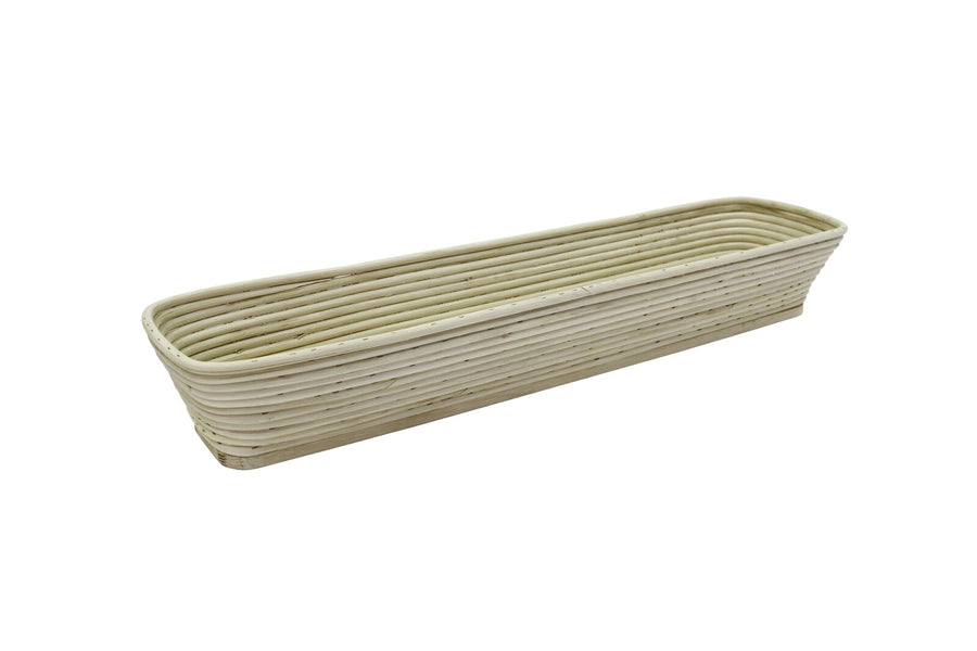 Schneider proofing basket / banneton long, square head 650 x 160 mm, 6000 g.