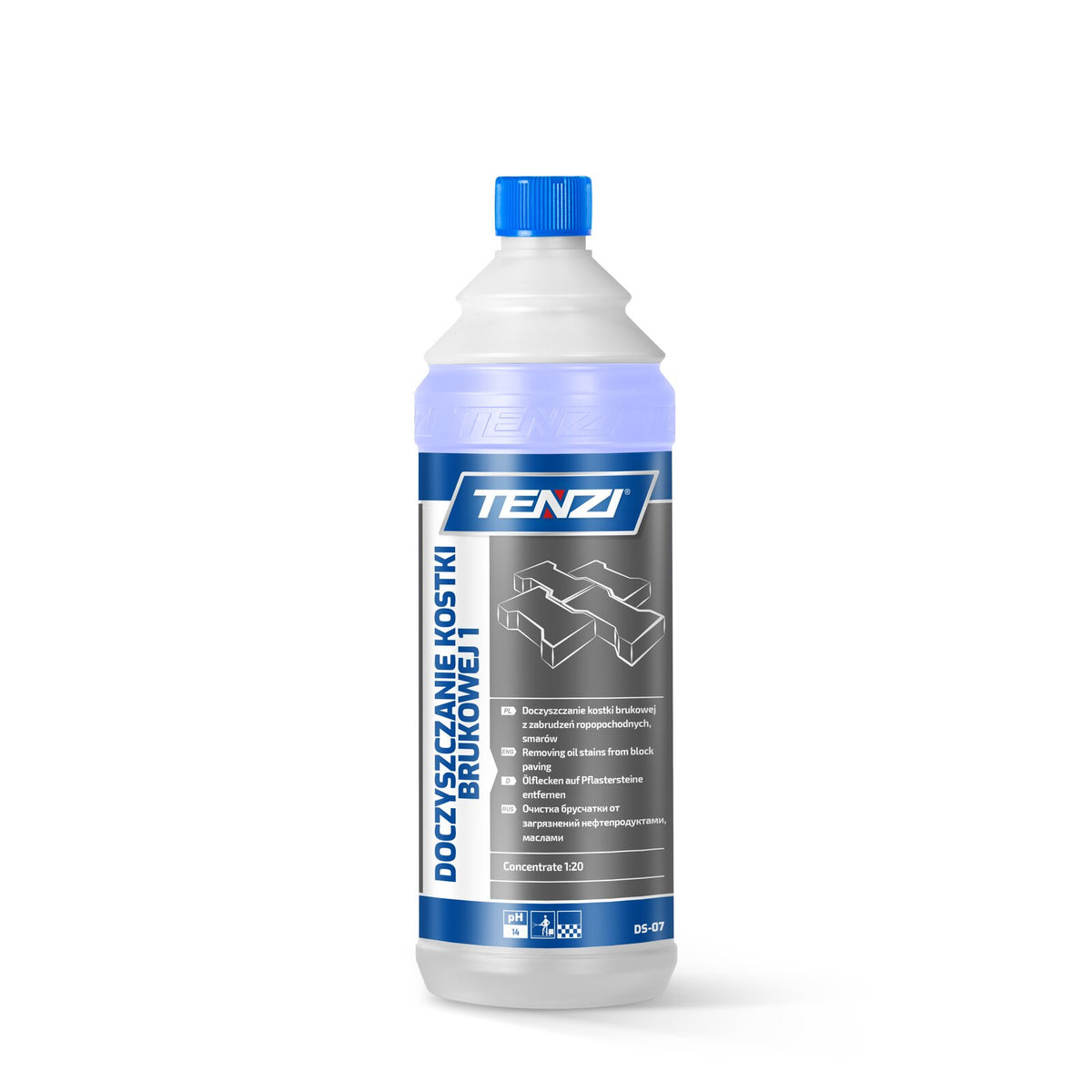 Tenzi Pflastersteinreiniger 1 Intensivreiniger Konzentrat 1 L – Flasche mit Schraubverschluss