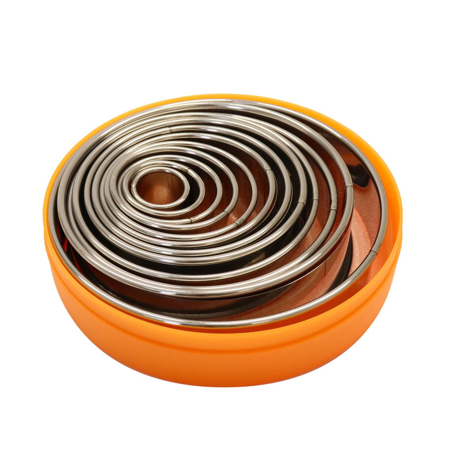 Schneider round cutter set, plain 16-piece, stainless steel, material thickness: 0.4