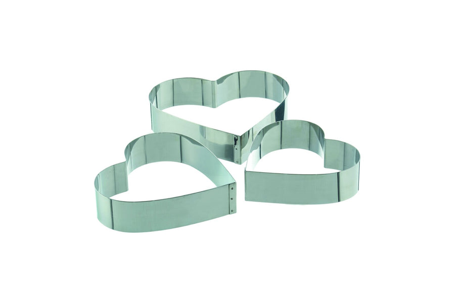 Schneider "Heart" Cake Ring, stainless steel, 230 x 50 mm