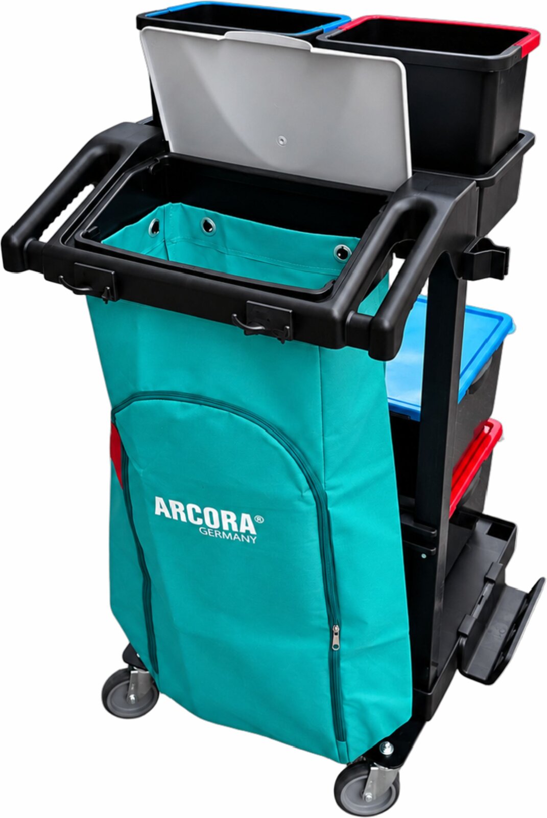 ARCORA ECOBLACK 120 Количка за почистване Сервизна количка 730 x 600 x 1140 мм