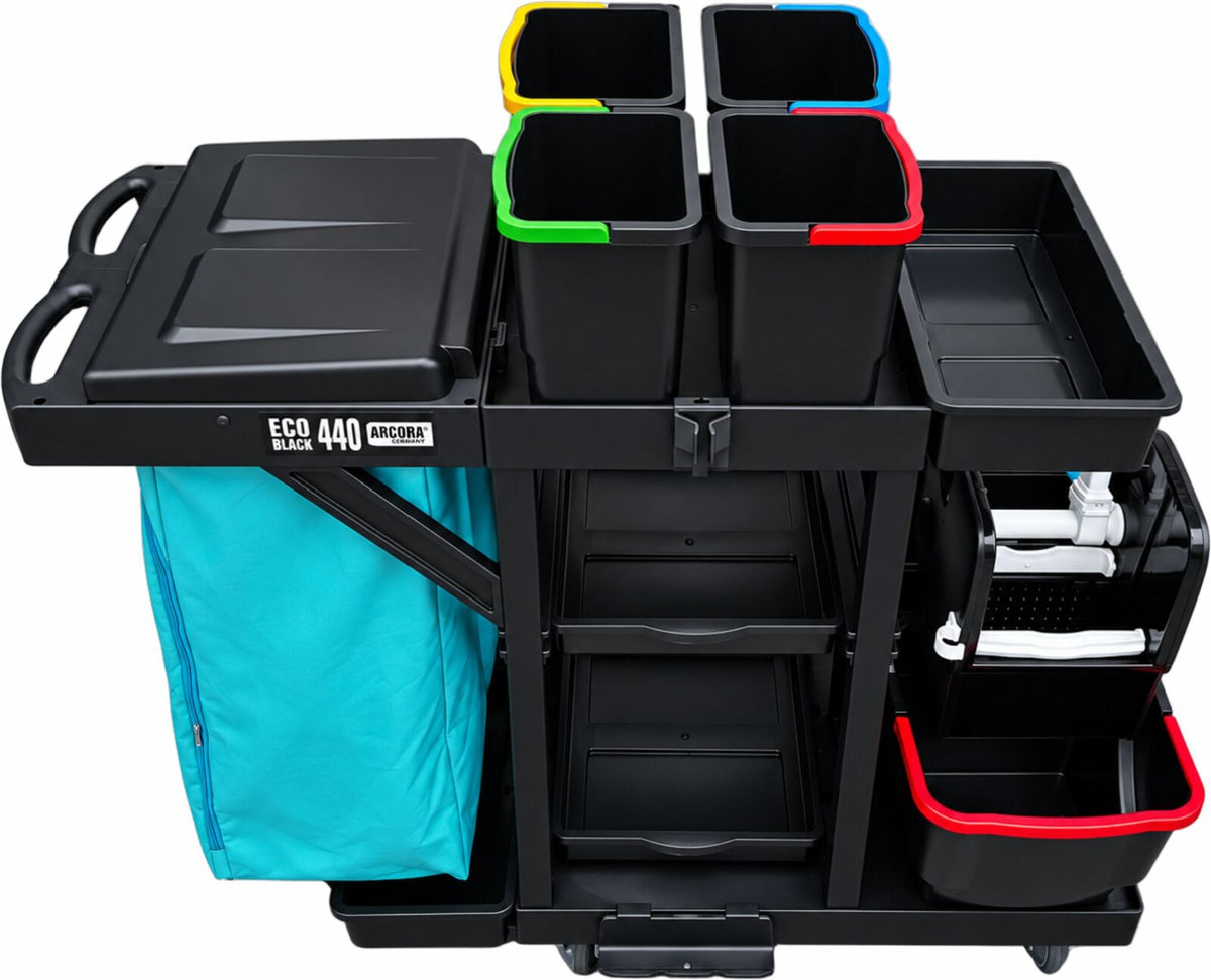 ARCORA ECOBLACK 440 Почистваща количка Сервизна количка 1410 x 680 x 1220 мм