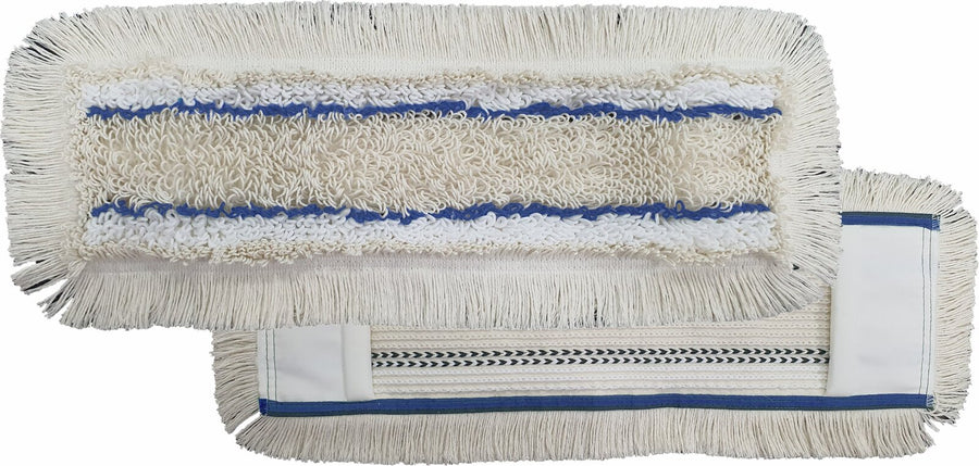 ARCORA Hospital Quattro Mopp Moppbezug mit Einfassband und Streifen, Blau, 40 cm, 75 Stück