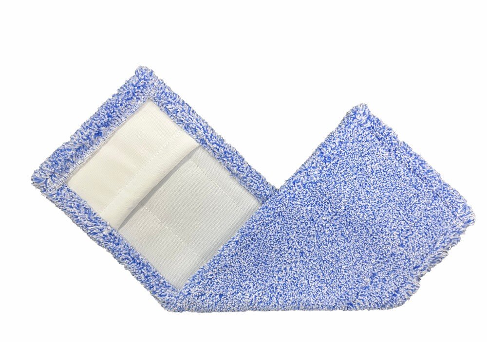 ARCORA Micro Blue 2.0 DB-FC Microfaser-Moppbezug mit Farbcodierung und Deckblatt, Blau, 40 cm, 75 Stück