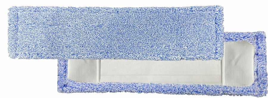 ARCORA Flachpressmopp Micro Blue 2.0 DB-FC mit Deckblatt und Spezial-Polyestertasche, Blau, 40 cm, 75 Stück