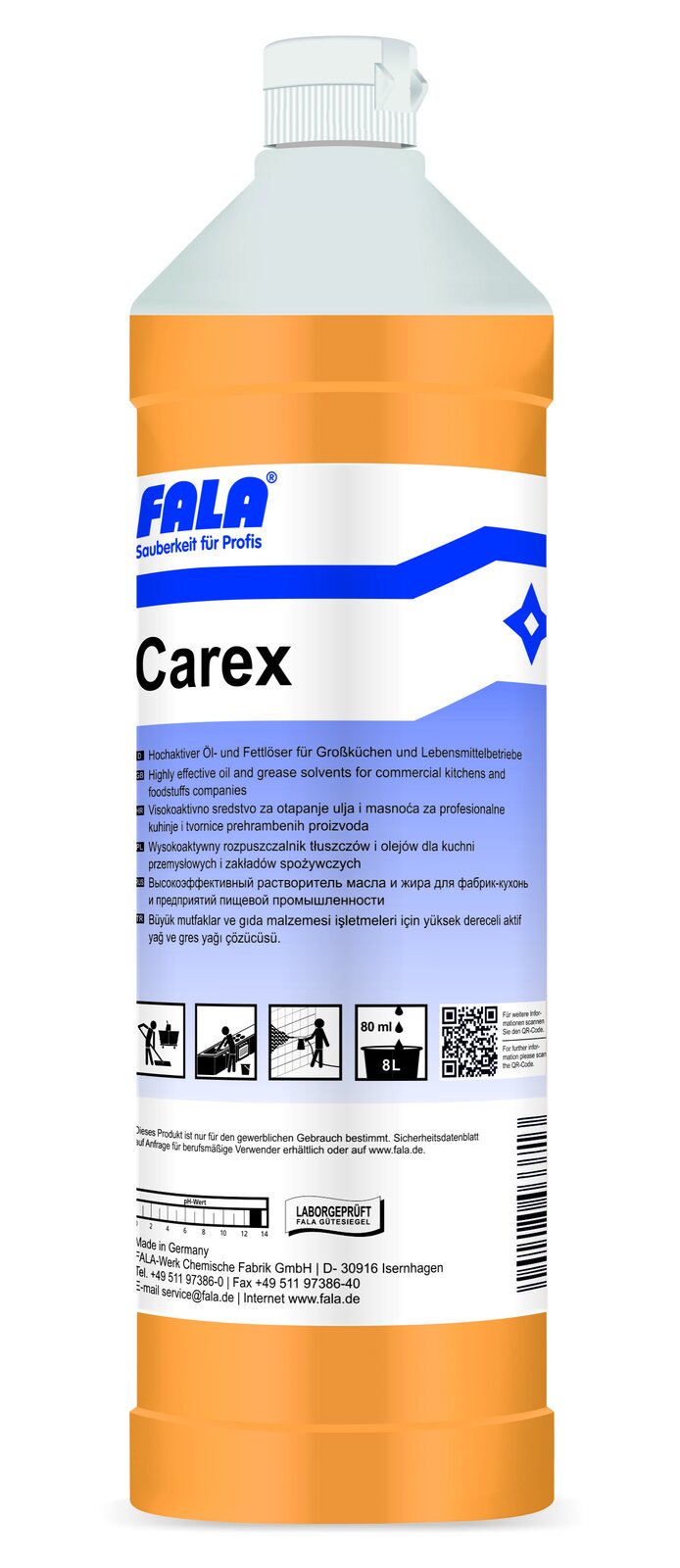 FALA Carex Öl- und Fettlöser Großküche 1 L – Flasche