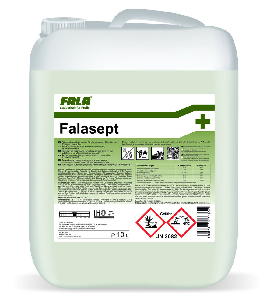 FALA Falasept Flächendesinfektion VAH-gelistet 10 L – Kanister