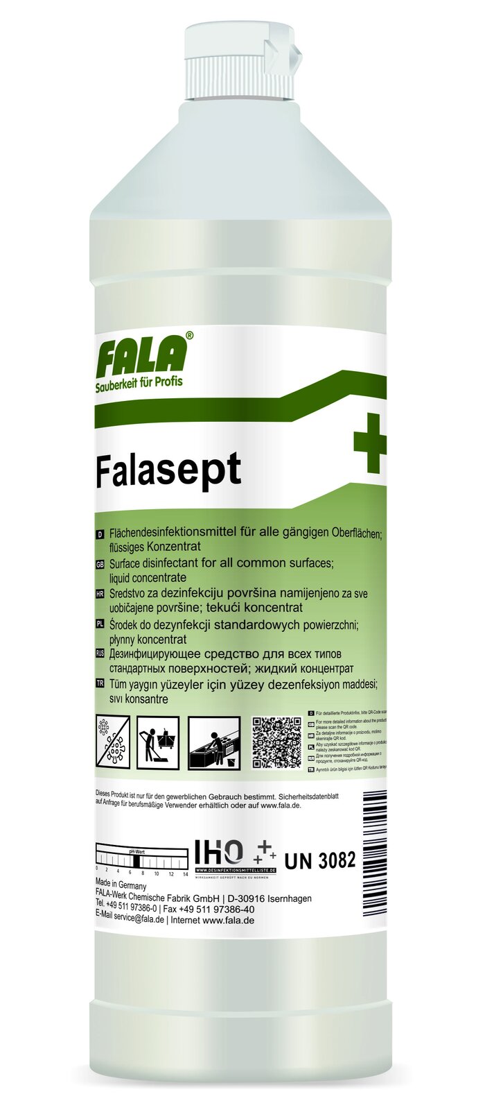 FALA Falasept дезинфекция на повърхности, включен в списъка на VAH, 1 л – бутилка