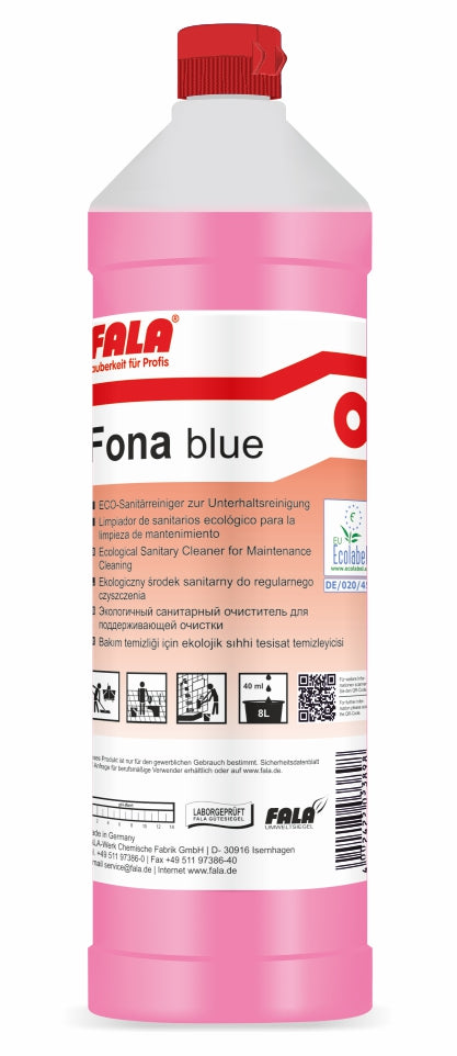 FALA Fona Blue ECO Почистващ препарат за санитарни помещения 1 л – бутилка