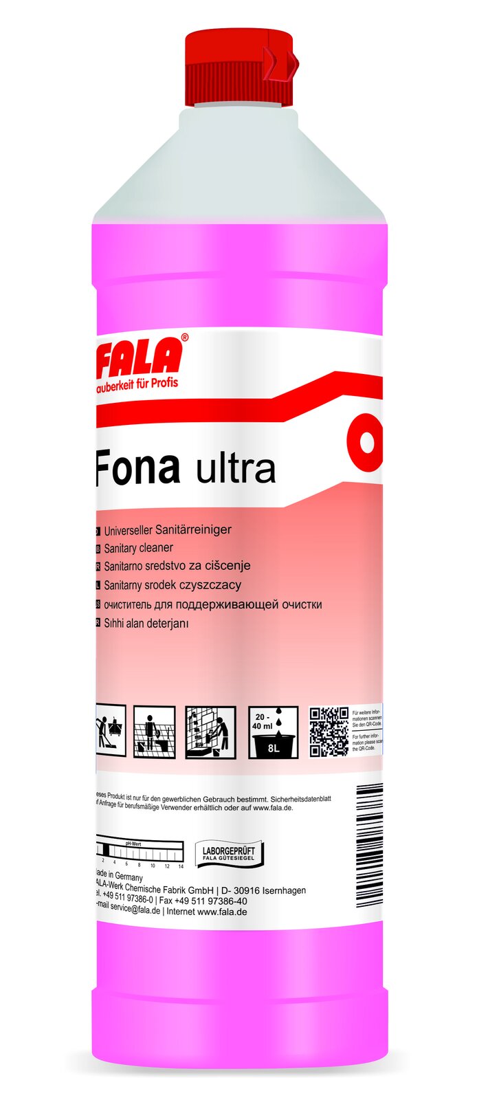FALA Fona Ultra Sanitärreiniger Unterhaltsreinigung 1 L – Flasche