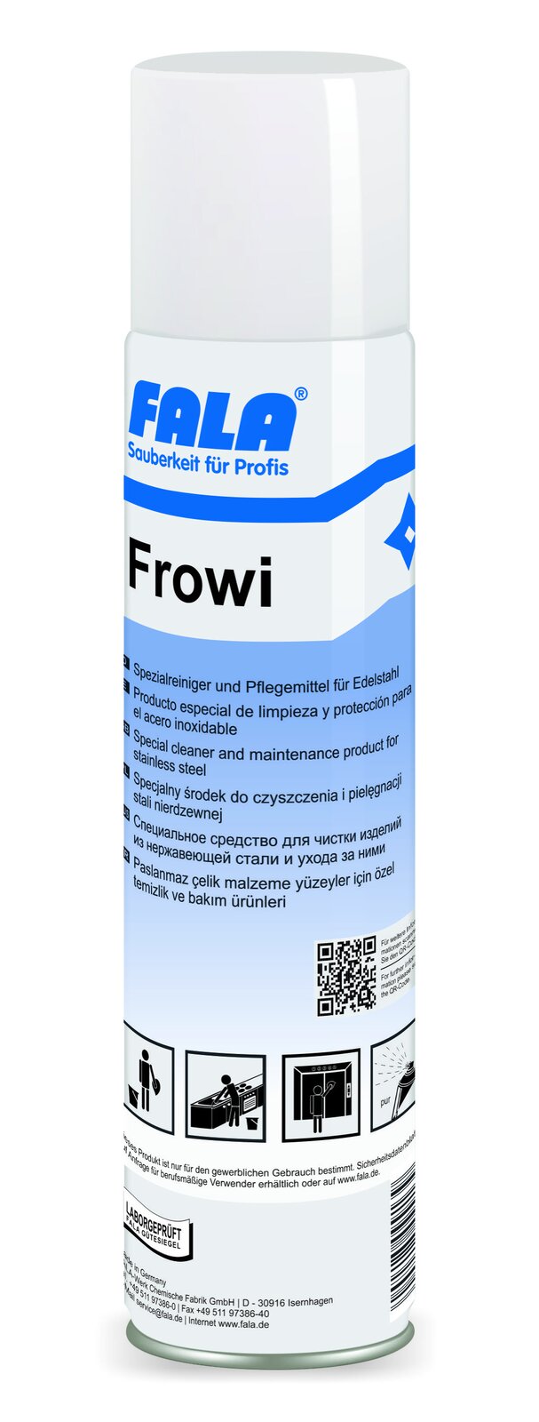 FALA Frowi Edelstahlreiniger Pflege 300 ml – Flasche