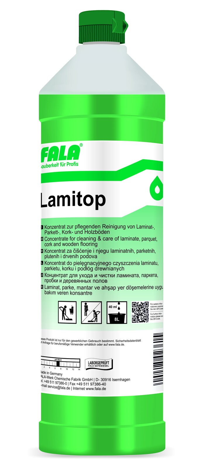 FALA Lamitop почистващ препарат за ламинат и паркет 1 л – бутилка