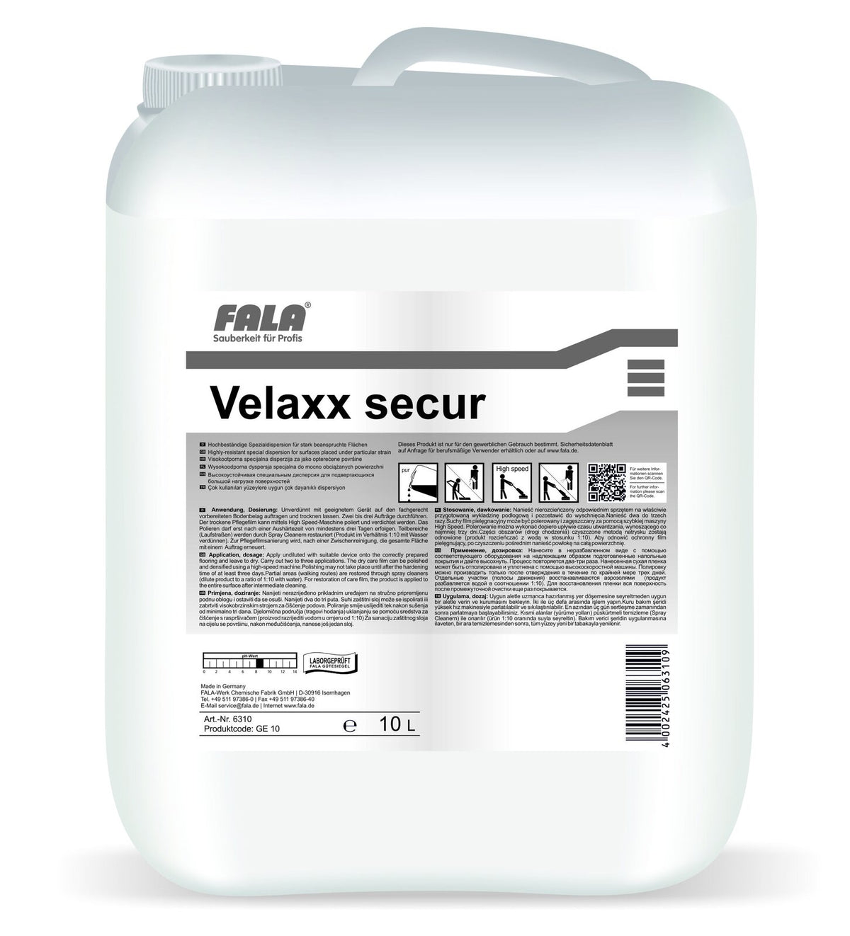 FALA Velaxx Secur специална дисперсия с висока устойчивост 10 л – туба