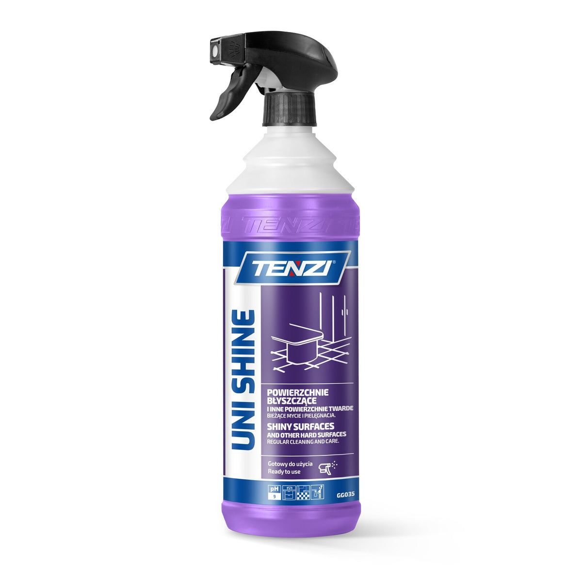 Tenzi Uni Shine Möbelpolitur Glanzreiniger 1 L – Sprühflasche