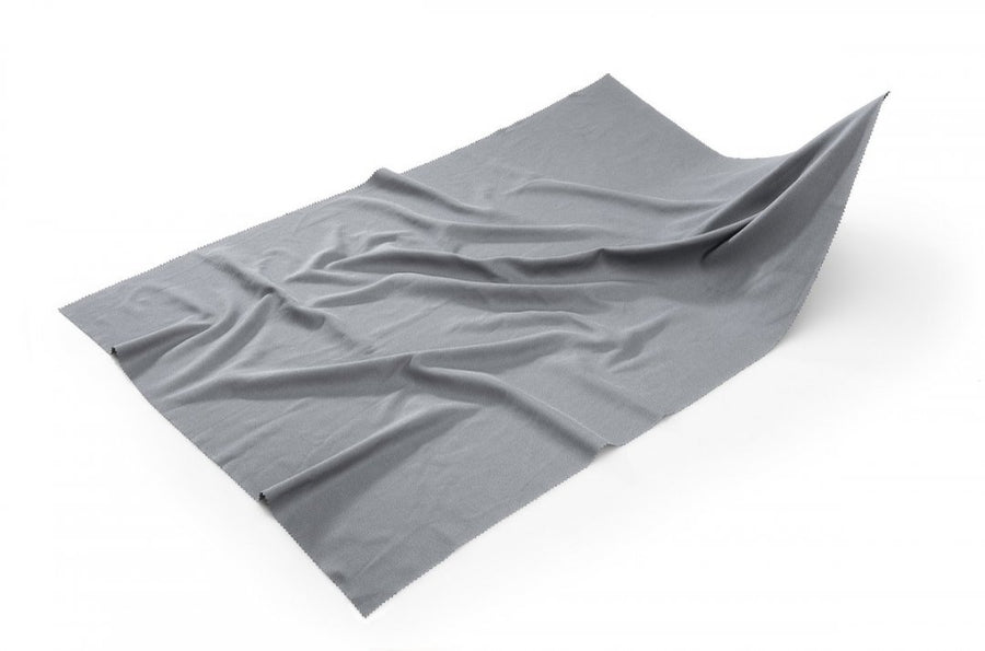 Mega Clean Mikrofaser Gläsertuch grau, 50 x 70 cm – Profi Glastuch Fenstertuch streifenfrei