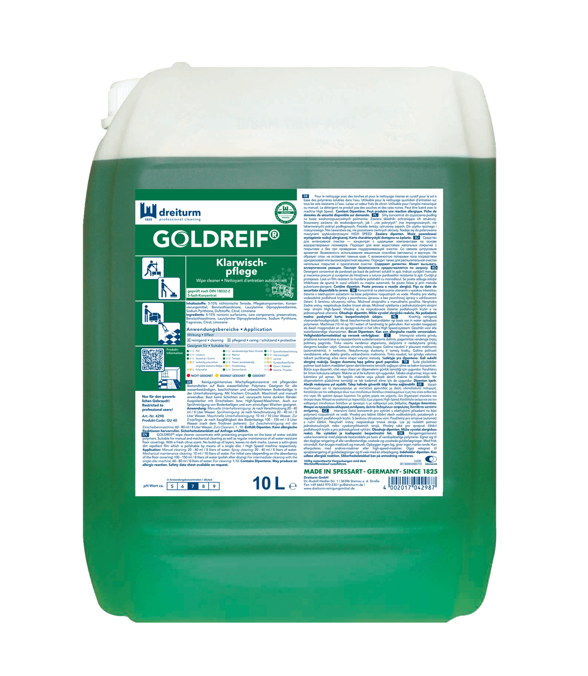 GOLDREIF Klarwischpflege 10L